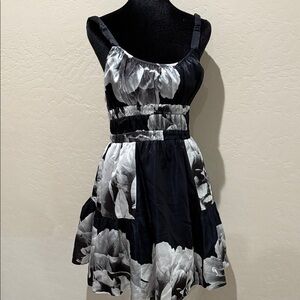 Tracy Reese Black and White Floral Mini Dress